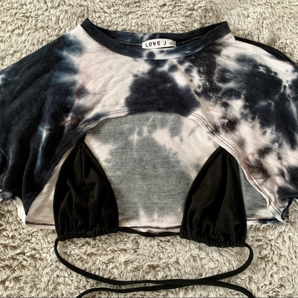 Shrug Top with String Bikini Bra - Picture 3 of 3